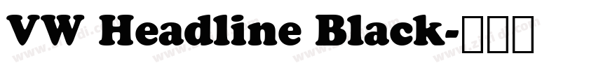 VW Headline Black字体转换
